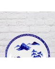 19th Century Japanese Porcelain Plate with Hand-Painted Blue and White Décor-6. Asian & Chinese Furniture, Art, Antiques, Vintage Home Décor for sale at FEA Home