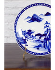 19th Century Japanese Porcelain Plate with Hand-Painted Blue and White Décor-9. Asian & Chinese Furniture, Art, Antiques, Vintage Home Décor for sale at FEA Home