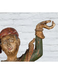 19th Century Balinese Hand-Carved and Painted Wooden Sculpture of a Young Dancer-11. Asian & Chinese Furniture, Art, Antiques, Vintage Home Décor for sale at FEA Home