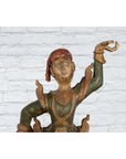 19th Century Balinese Hand-Carved and Painted Wooden Sculpture of a Young Dancer-2. Asian & Chinese Furniture, Art, Antiques, Vintage Home Décor for sale at FEA Home