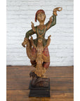 19th Century Balinese Hand-Carved and Painted Wooden Sculpture of a Young Dancer-5. Asian & Chinese Furniture, Art, Antiques, Vintage Home Décor for sale at FEA Home