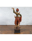 19th Century Balinese Hand-Carved and Painted Wooden Sculpture of a Young Dancer-8. Asian & Chinese Furniture, Art, Antiques, Vintage Home Décor for sale at FEA Home