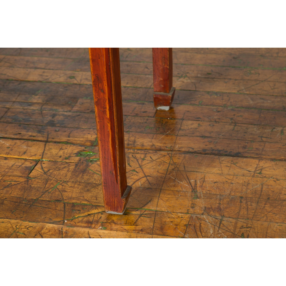 Chinese Qing Dynasty Period 19th Century Reddish Brown Table with Two Drawers-11. Asian & Chinese Furniture, Art, Antiques, Vintage Home Décor for sale at FEA Home