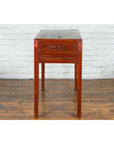 Chinese Qing Dynasty Period 19th Century Reddish Brown Table with Two Drawers-14. Asian & Chinese Furniture, Art, Antiques, Vintage Home Décor for sale at FEA Home