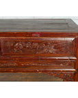 Chinese Qing Dynasty Period 19th Century Reddish Brown Table with Two Drawers-19. Asian & Chinese Furniture, Art, Antiques, Vintage Home Décor for sale at FEA Home