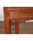 Chinese Qing Dynasty Period 19th Century Reddish Brown Table with Two Drawers-20. Asian & Chinese Furniture, Art, Antiques, Vintage Home Décor for sale at FEA Home