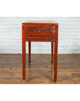 Chinese Qing Dynasty Period 19th Century Reddish Brown Table with Two Drawers-22. Asian & Chinese Furniture, Art, Antiques, Vintage Home Décor for sale at FEA Home