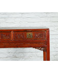 Chinese Qing Dynasty Period 19th Century Reddish Brown Table with Two Drawers-6. Asian & Chinese Furniture, Art, Antiques, Vintage Home Décor for sale at FEA Home