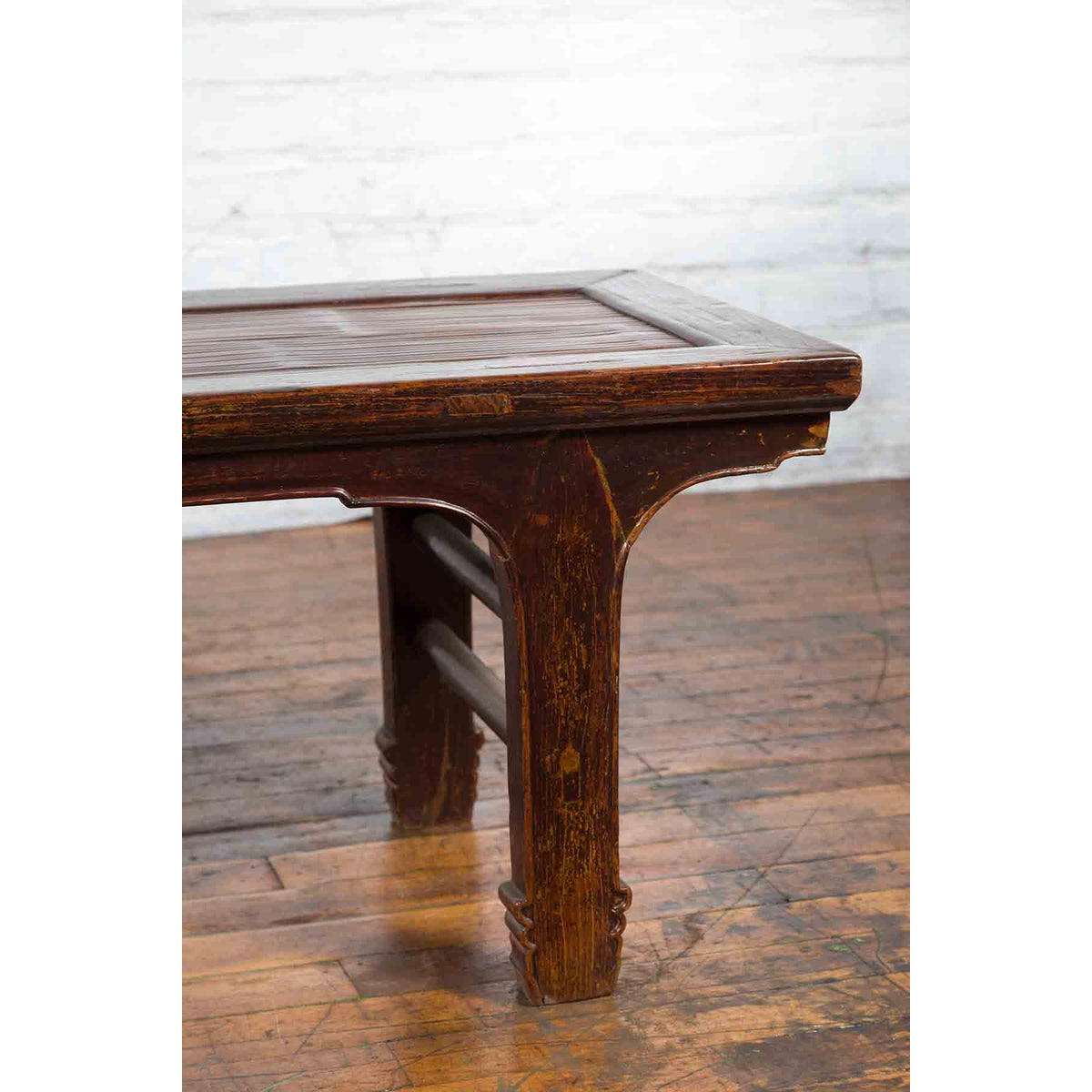 Chinese Early 20th Century Low Table with Bamboo Opium Mat Top-9. Asian & Chinese Furniture, Art, Antiques, Vintage Home Décor for sale at FEA Home