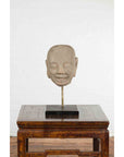 Chinese Song Dynasty Hand-Carved Limestone Head of a Lohan circa 960 to 1279 AD-4. Asian & Chinese Furniture, Art, Antiques, Vintage Home Décor for sale at FEA Home