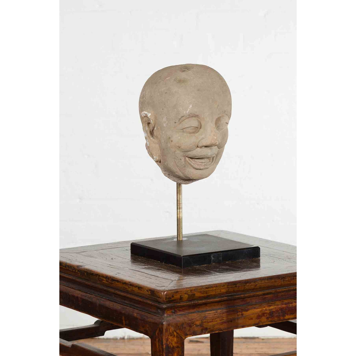 Chinese Song Dynasty Hand-Carved Limestone Head of a Lohan circa 960 to 1279 AD-6. Asian & Chinese Furniture, Art, Antiques, Vintage Home Décor for sale at FEA Home
