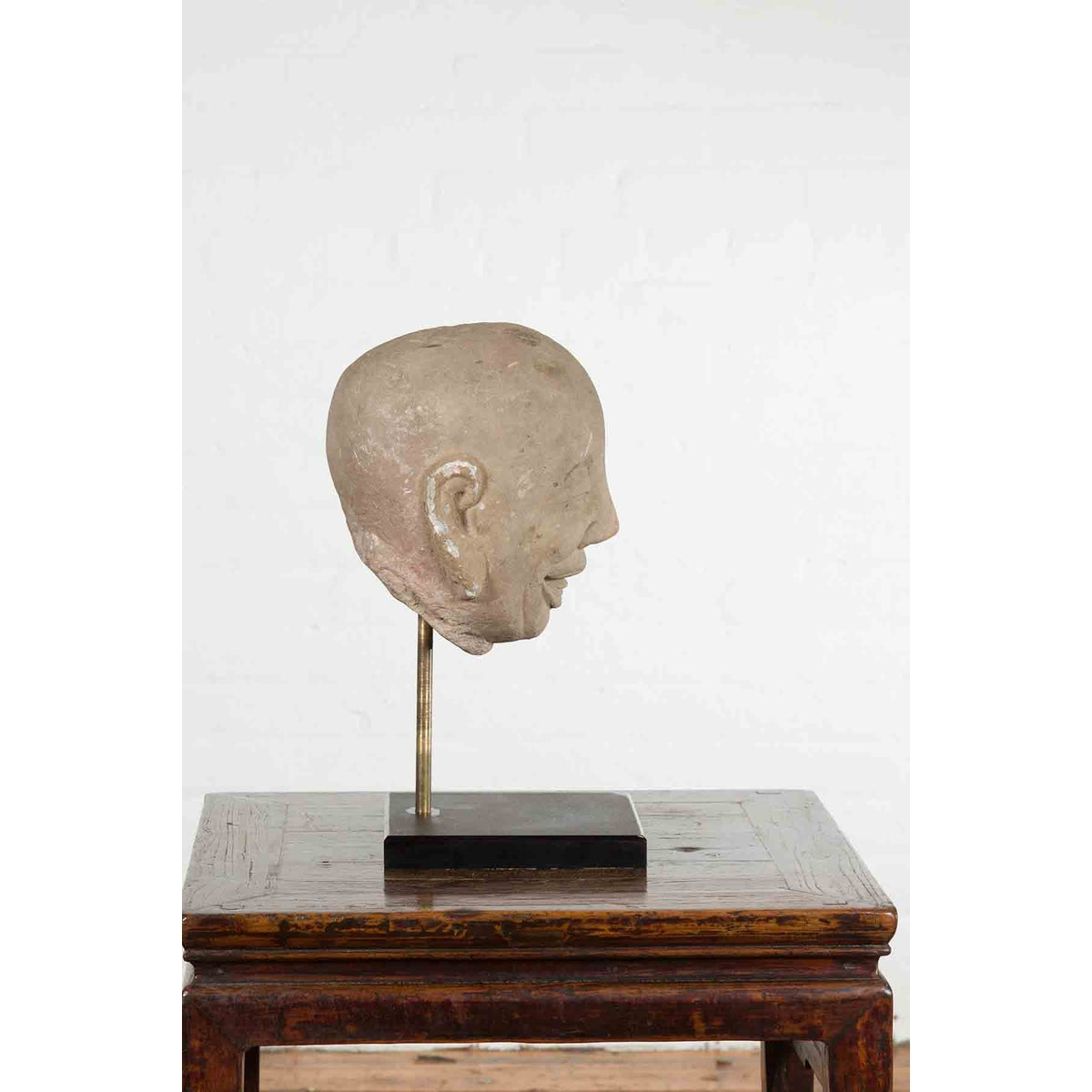 Chinese Song Dynasty Hand-Carved Limestone Head of a Lohan circa 960 to 1279 AD-7. Asian & Chinese Furniture, Art, Antiques, Vintage Home Décor for sale at FEA Home