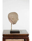 Chinese Song Dynasty Hand-Carved Limestone Head of a Lohan circa 960 to 1279 AD-7. Asian & Chinese Furniture, Art, Antiques, Vintage Home Décor for sale at FEA Home