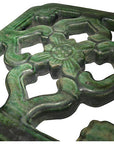 Antique Green Glaze Garden Temple Tile-2. Asian & Chinese Furniture, Art, Antiques, Vintage Home Décor for sale at FEA Home