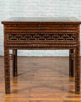 Chinese Qing Dynasty Period 19th Century Bamboo Hall Table with Fretwork Motifs-2. Asian & Chinese Furniture, Art, Antiques, Vintage Home Décor for sale at FEA Home