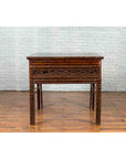 Chinese Qing Dynasty Period 19th Century Bamboo Hall Table with Fretwork Motifs-10. Asian & Chinese Furniture, Art, Antiques, Vintage Home Décor for sale at FEA Home