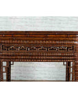 Chinese Qing Dynasty Period 19th Century Bamboo Hall Table with Fretwork Motifs-6. Asian & Chinese Furniture, Art, Antiques, Vintage Home Décor for sale at FEA Home