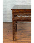 Chinese Qing Dynasty Period 19th Century Bamboo Hall Table with Fretwork Motifs-11. Asian & Chinese Furniture, Art, Antiques, Vintage Home Décor for sale at FEA Home