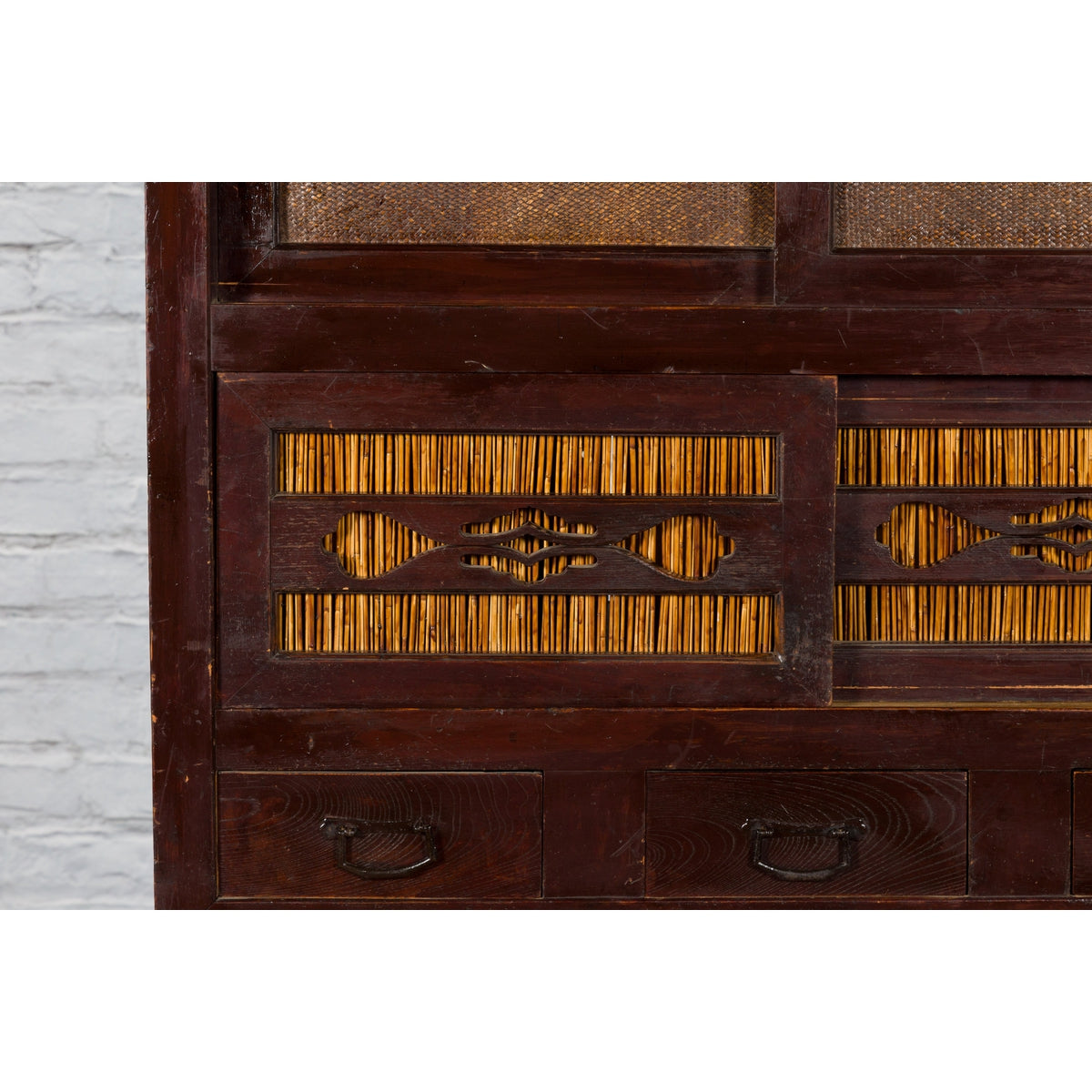Japanese Early 20th Century Tansu Cabinet with Sliding Doors and Drawers-13. Asian & Chinese Furniture, Art, Antiques, Vintage Home Décor for sale at FEA Home