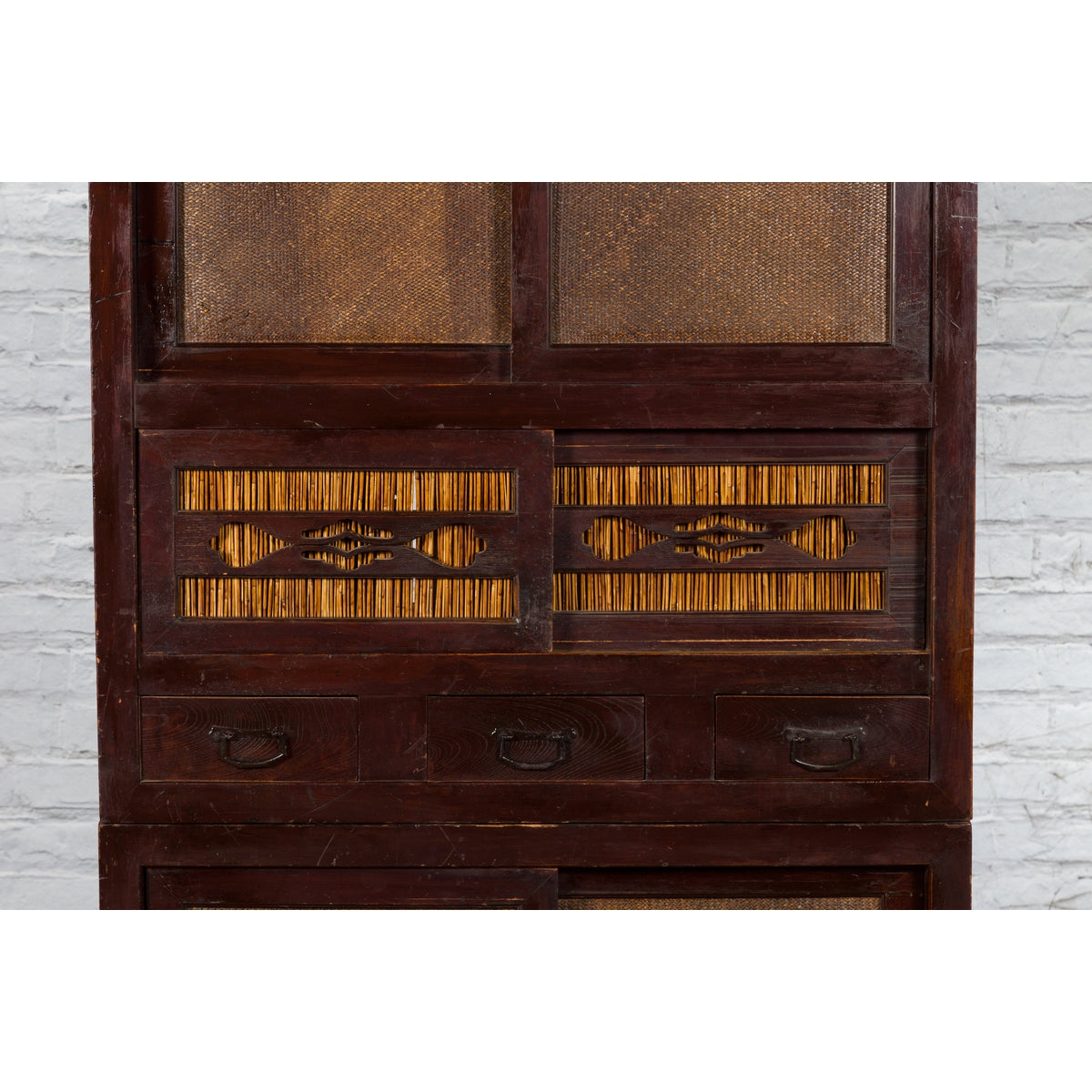 Japanese Early 20th Century Tansu Cabinet with Sliding Doors and Drawers-7. Asian & Chinese Furniture, Art, Antiques, Vintage Home Décor for sale at FEA Home
