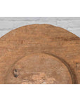 Antique Chinese 19th Century Rustic Mounted Ox Cart Wooden Wheel on Base-9. Asian & Chinese Furniture, Art, Antiques, Vintage Home Décor for sale at FEA Home