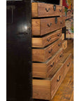 Japanese 19th Century Meiji Period Brown and Black Tansu Clothing Chest-13. Asian & Chinese Furniture, Art, Antiques, Vintage Home Décor for sale at FEA Home