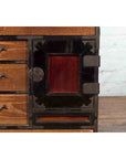 Japanese 19th Century Meiji Period Brown and Black Tansu Clothing Chest-8. Asian & Chinese Furniture, Art, Antiques, Vintage Home Décor for sale at FEA Home
