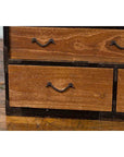Japanese 19th Century Meiji Period Brown and Black Tansu Clothing Chest-9. Asian & Chinese Furniture, Art, Antiques, Vintage Home Décor for sale at FEA Home