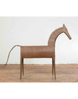 Vintage Indian Archaic Style Cast Iron Horse Sculpture with Rusty Patina-12. Asian & Chinese Furniture, Art, Antiques, Vintage Home Décor for sale at FEA Home
