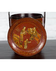 Chinese Early 20th Century Three-Tiered Red Lacquer Lunch Basket with Gilt Décor-16. Asian & Chinese Furniture, Art, Antiques, Vintage Home Décor for sale at FEA Home
