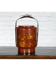 Chinese Early 20th Century Three-Tiered Red Lacquer Lunch Basket with Gilt Décor-2. Asian & Chinese Furniture, Art, Antiques, Vintage Home Décor for sale at FEA Home