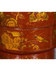 Chinese Early 20th Century Three-Tiered Red Lacquer Lunch Basket with Gilt Décor-8. Asian & Chinese Furniture, Art, Antiques, Vintage Home Décor for sale at FEA Home