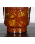 Chinese Early 20th Century Three-Tiered Red Lacquer Lunch Basket with Gilt Décor-9. Asian & Chinese Furniture, Art, Antiques, Vintage Home Décor for sale at FEA Home