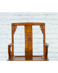 Chinese 19th Century Qing Chair with Open Arms and Hand-Carved Floral Motifs-14. Asian & Chinese Furniture, Art, Antiques, Vintage Home Décor for sale at FEA Home