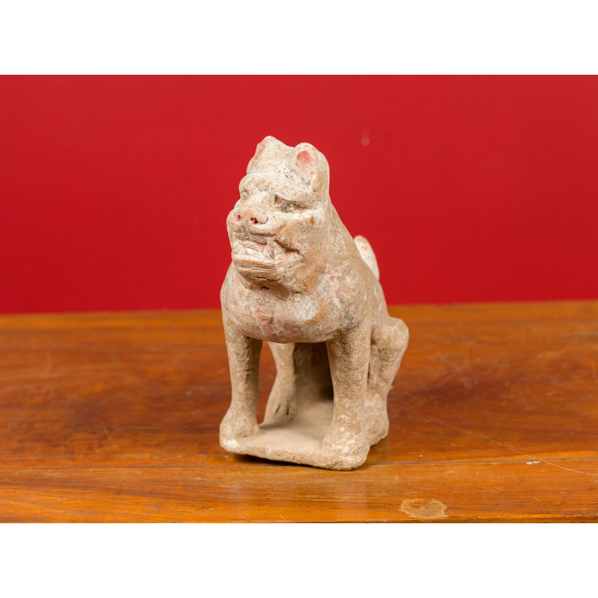 Chinese 18th Century Qing Dynasty Period Terracotta Sitting Dog Mingqi Sculpture-10. Asian & Chinese Furniture, Art, Antiques, Vintage Home Décor for sale at FEA Home