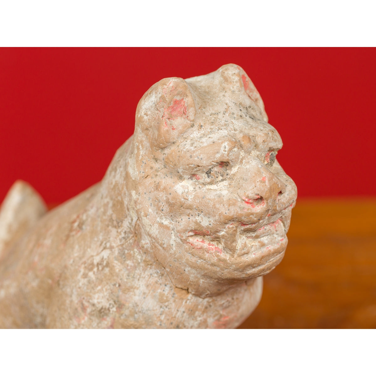 Chinese 18th Century Qing Dynasty Period Terracotta Sitting Dog Mingqi Sculpture-4. Asian & Chinese Furniture, Art, Antiques, Vintage Home Décor for sale at FEA Home