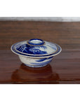 Japanese Seto Porcelain Vegetable Bowl with Hand-Painted Blue and White Décor-4. Asian & Chinese Furniture, Art, Antiques, Vintage Home Décor for sale at FEA Home