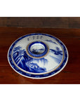 Japanese Seto Porcelain Vegetable Bowl with Hand-Painted Blue and White Décor-6. Asian & Chinese Furniture, Art, Antiques, Vintage Home Décor for sale at FEA Home