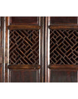 Chinese Qing 19th Century Brown Cabinet with Fretwork Doors and Three Drawers-11. Asian & Chinese Furniture, Art, Antiques, Vintage Home Décor for sale at FEA Home