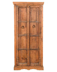 Mid 19th Century Indian Cabinet with Hand-Carved Floral Motifs and Iron Hardware-1. Asian & Chinese Furniture, Art, Antiques, Vintage Home Décor for sale at FEA Home