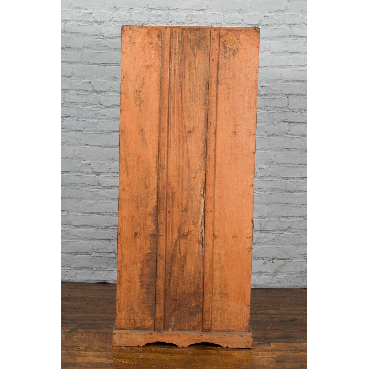 Mid 19th Century Indian Cabinet with Hand-Carved Floral Motifs and Iron Hardware-10. Asian & Chinese Furniture, Art, Antiques, Vintage Home Décor for sale at FEA Home