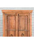 Mid 19th Century Indian Cabinet with Hand-Carved Floral Motifs and Iron Hardware-4. Asian & Chinese Furniture, Art, Antiques, Vintage Home Décor for sale at FEA Home