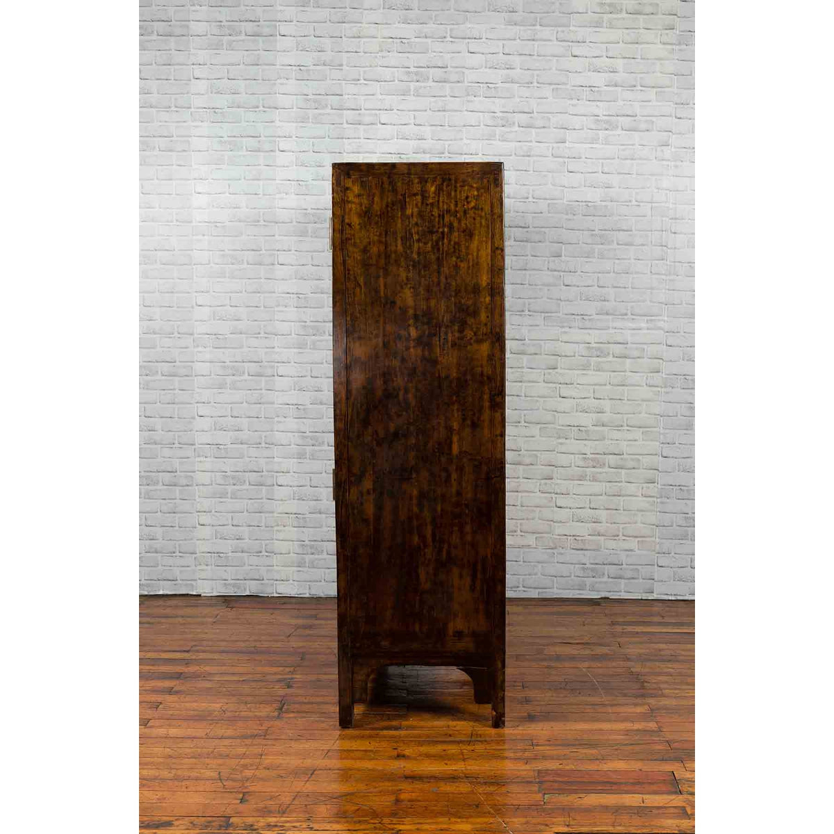 Chinese Qing Dynasty 19th Century Dark Brown Elm Cabinet with Doors and Drawers-13. Asian & Chinese Furniture, Art, Antiques, Vintage Home Décor for sale at FEA Home