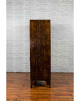 Chinese Qing Dynasty 19th Century Dark Brown Elm Cabinet with Doors and Drawers-13. Asian & Chinese Furniture, Art, Antiques, Vintage Home Décor for sale at FEA Home