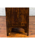 Chinese Qing Dynasty 19th Century Dark Brown Elm Cabinet with Doors and Drawers-14. Asian & Chinese Furniture, Art, Antiques, Vintage Home Décor for sale at FEA Home