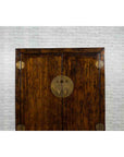 Chinese Qing Dynasty 19th Century Dark Brown Elm Cabinet with Doors and Drawers-5. Asian & Chinese Furniture, Art, Antiques, Vintage Home Décor for sale at FEA Home