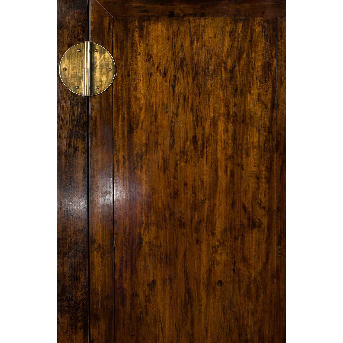 Chinese Qing Dynasty 19th Century Dark Brown Elm Cabinet with Doors and Drawers-11. Asian & Chinese Furniture, Art, Antiques, Vintage Home Décor for sale at FEA Home