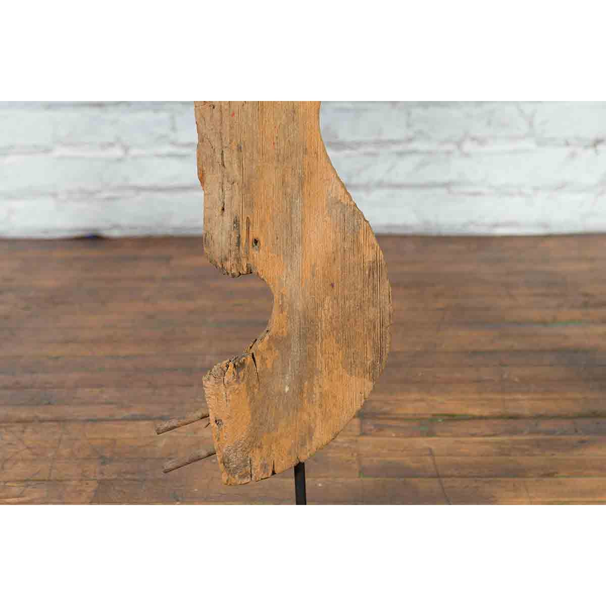 Thai Hand-Carved Wooden Temple Dragon Sculpture Mounted on Custom Black Base-7. Asian & Chinese Furniture, Art, Antiques, Vintage Home Décor for sale at FEA Home