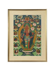 Indian Ceremonial Hindu Deity Hand-Painted on Canvas in Gilded Frame-1. Asian & Chinese Furniture, Art, Antiques, Vintage Home Décor for sale at FEA Home