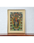 Indian Ceremonial Hindu Deity Hand-Painted on Canvas in Gilded Frame-2. Asian & Chinese Furniture, Art, Antiques, Vintage Home Décor for sale at FEA Home